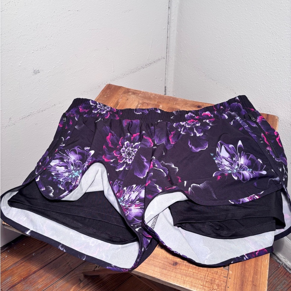 Avia Floral Athletic Running Shorts - Picture 2 of 12